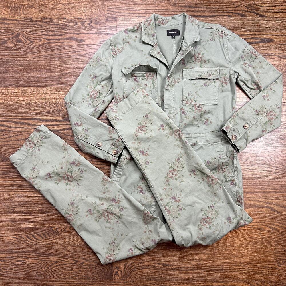 DRIFTWOOD Floral Jumpsuit in Sage Green and Pink